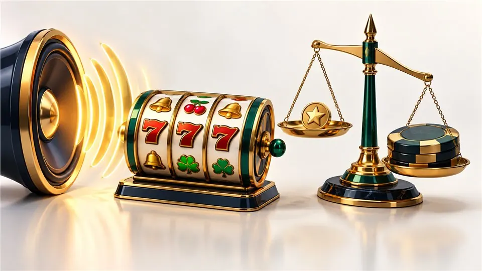Sóng âm thanh slot đối lập với cân đo số dư, so sánh mức cược và khoản thưởng