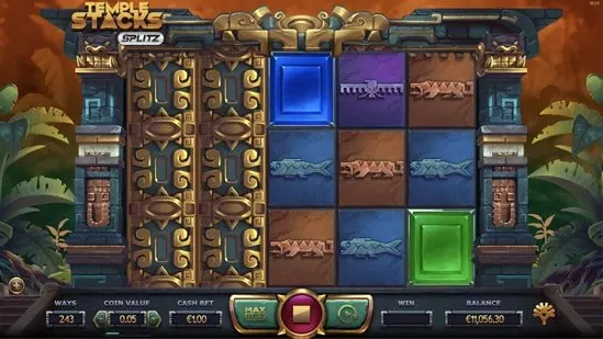 Vignette de la démo de la machine à sous Temple Stacks de Yggdrasil Gaming