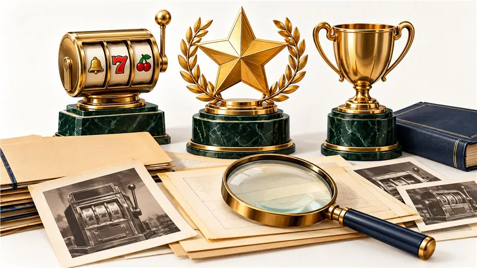 Registros conceptuales de premios examinados con una lupa