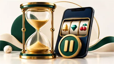 Hourglass and paused slot display representing a session time boundary