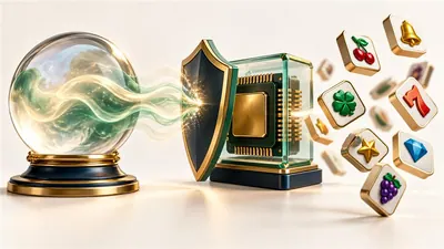 Geschützter Zufallszahlengenerator neben der Metapher einer unzuverlässigen Kristallkugel