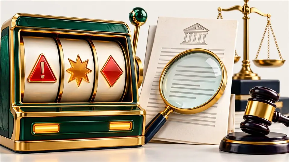 Conceptual slot warning, court document and diagnostic inspection